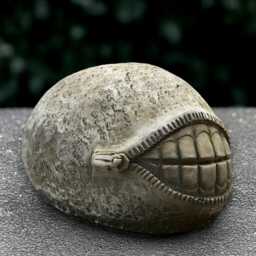 Concrete Ball Statue Stone Smiling Figurine Outdoor Sculpture Front Door Decoration Handmade Ornament Lover Gift Garden Art - thumbnail 2