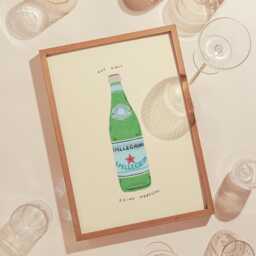Hot Girls Drink Sparkling Water Wall Print - Summers Day Poster San Pelly Lover Aesthetic Art Holiday - thumbnail 3