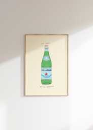 Hot Girls Drink Sparkling Water Wall Print - Summers Day Poster San Pelly Lover Aesthetic Art Holiday - thumbnail 1