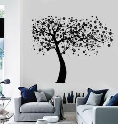 Wall Decal Tree Branch Cherry Vinyl Sticker Art 1429Dz - thumbnail 1