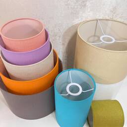 Linen Lampshade, Fabric Lamp Shades, Avaliable in 20 Colors - thumbnail 4