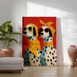 Dalmatian Pop Art Print, Retro Mid-Century Modern Animal Illustration - thumbnail 4