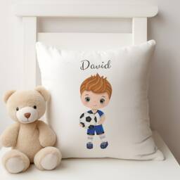 Personalized Football Pillow - Gift For Boys, Him, Husband Gift, Custom Pillow, Unique Kids, Kids Soccer Player - thumbnail 3