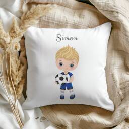Personalized Football Pillow - Gift For Boys, Him, Husband Gift, Custom Pillow, Unique Kids, Kids Soccer Player - thumbnail 1