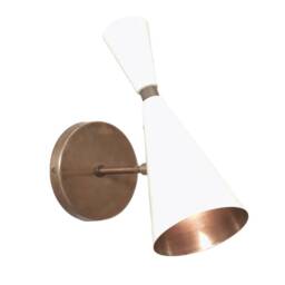 Mid Century Brass Wall Sconce, Italian Stilnovo Style Bedside Lamp - thumbnail 2