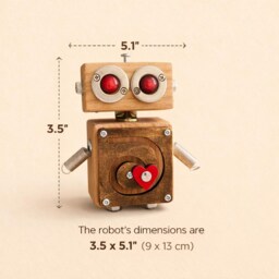 Handmade Robot Figurine - College Dorm Decor - thumbnail 2
