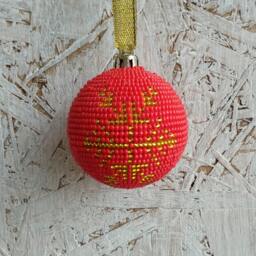 Christmas Ball Of Beads, Exclusive Gift For Christmas, Beaded Balloon With Pictures, Ornament, Christmas Decorations, New Year's Toy - thumbnail 4