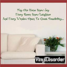 May Our Home Know Joy Every Room Laughter & Window - Vinyl Wall Decal Quotes Sticker Quoteshouse05Et - thumbnail 1