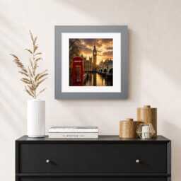 Handmade Square Photo Frame Picture Poster With White Mount Modern Home Decor Various Colours & Sizes - thumbnail 4