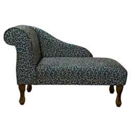 Luxe Leopard Print Chaise Longue - Made To Order in Britain - thumbnail 3