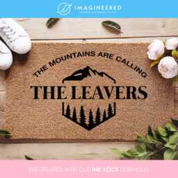 Camping Door Mat - The Mountains Are Calling Personalized Camper Doormat Custom Name Welcome Travel - thumbnail 1