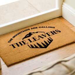 Camping Door Mat - The Mountains Are Calling Personalized Camper Doormat Custom Name Welcome Travel - thumbnail 2