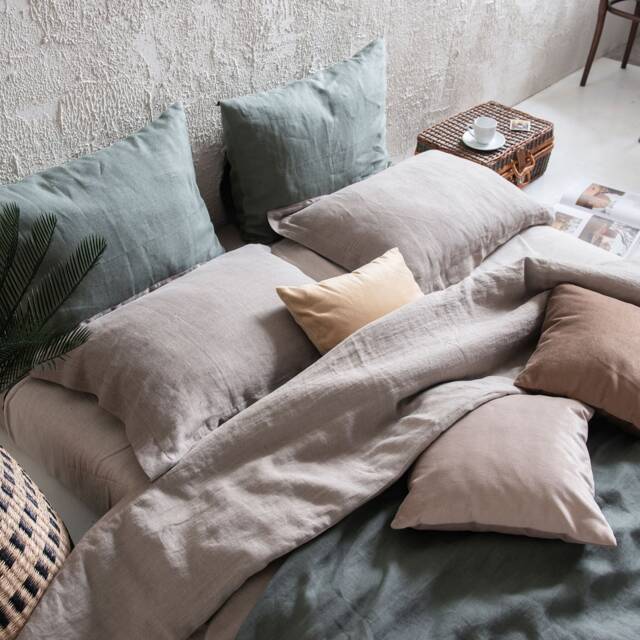 Linen Duvet Cover, Natural Duvets King To Twin, Quilt Covers, Custom Bedding - image 1