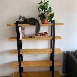 Reclaimed Wood Bookcase Rustic Shelving Unit, Room Divider - thumbnail 2
