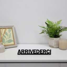Arrivederci Door Topper - Italian Farewell Over Sign Stylish Hallway Home Decor European Gift Or Office Goodbye - thumbnail 3