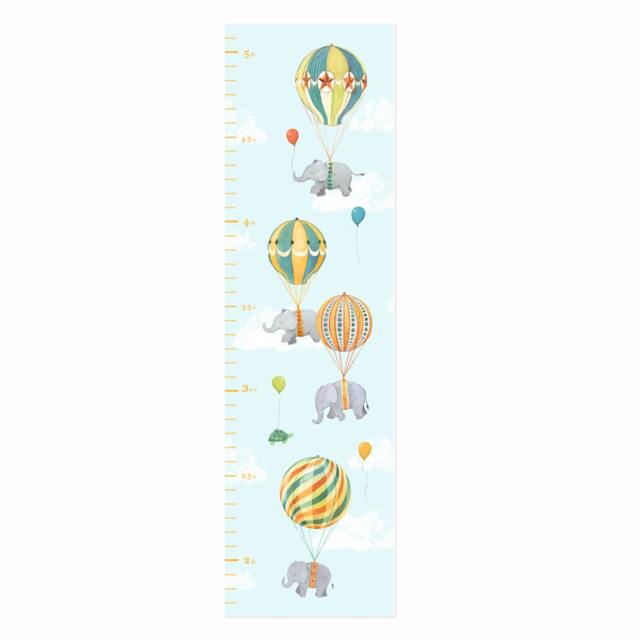 High Flying Elephants Growth Chart - Neutral Peel-And-stick Wall Decal Mej - image 1