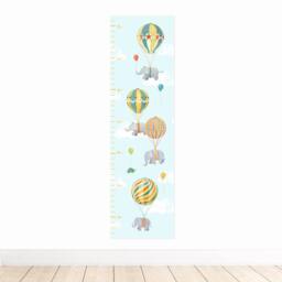 High Flying Elephants Growth Chart - Neutral Peel-And-stick Wall Decal Mej - thumbnail 4