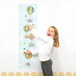 High Flying Elephants Growth Chart - Neutral Peel-And-stick Wall Decal Mej - thumbnail 3