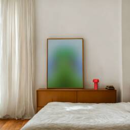Sea Moss Gradient Art Print, Blue Green Aura Poster, Dreamy Modern Wall Art, Trendy Colorful Home Decor - thumbnail 3