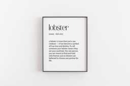 Anniversary Gift, Lobster Definition, Gifts For Him, Gift Her, Christmas Birthday Her - Romantic Wall Art - thumbnail 1