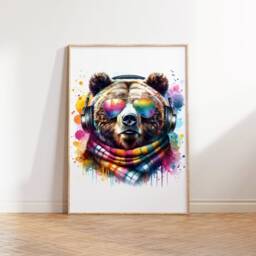 Animal Gaming Artwork - Set Of 3 Gamer Prints - Boys Bedroom Decor Video Game Room Wall Art Poster Pictures - thumbnail 2