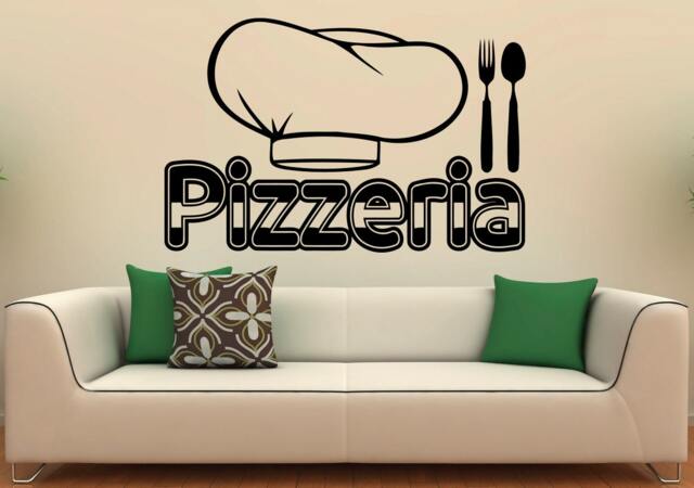 Pizzeria Wall Decal Vinyl Stickers Pizza Restaurant Interior Design Art Murals Decor - 9P01Za - image 1