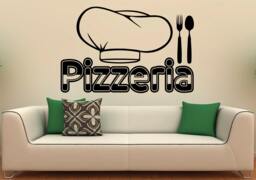 Pizzeria Wall Decal Vinyl Stickers Pizza Restaurant Interior Design Art Murals Decor - 9P01Za - thumbnail 1