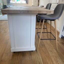 Dorset Bespoke Kitchen Island With Oak Top, Painted in Your Own Colour Choice - thumbnail 3