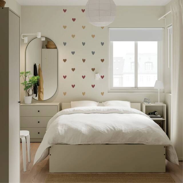 Pack Of 42x Boho Hearts - Removable Vinyl Bedroom Nursery Wall Art Decal Stickers. Home D??cor - image 1