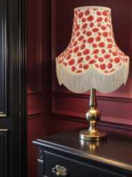 Red Poppies Floral Lampshade Handmade Fabric For Table, Floor, Wall Lights