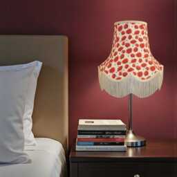 Red Poppies Floral Fabric Lampshade Handmade For Table & Floor Standard Lamps Bases, Clip On Wall Lights, Ceiling Pendants - thumbnail 2