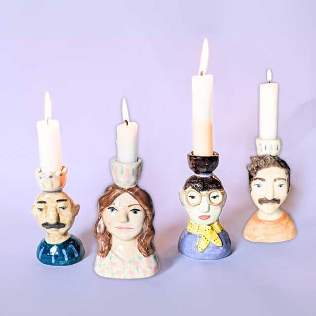 Your Favorite Person As A Candle Holder Personalized Ceramic Holder Made To Your Specifications. Etsy Design Award Winner 2024 - image 1