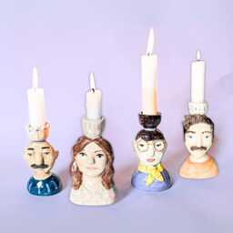 Your Favorite Person As A Candle Holder Personalized Ceramic Holder Made To Your Specifications. Etsy Design Award Winner 2024 - thumbnail 1