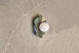 Handmade Ceramic Wall Sconce Turquoise Dot Glaze, Modern Light Fixture - thumbnail 1