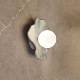 Handmade Ceramic Wall Sconce Turquoise Dot Glaze, Modern Light Fixture - thumbnail 2