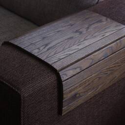 Ottoman Tray Wood Brown, Laptop Wood, Sofa Table, But First Coffee, Wood Macbook Stand, Wood End Table, Coffee Table - thumbnail 2