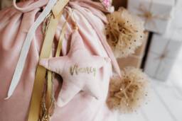 Christmas Tree Velvet Star Decoration, Personalised Bauble, Star, Bauble, 1St Bauble - thumbnail 1