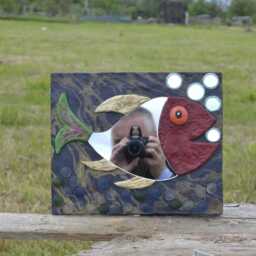 Fish Wall Mirror, Decorative Mirror, Fisherman Gifts, Man Cave Furniture, Gifts For Him, Home Decor, Hand Made House Warming - thumbnail 2