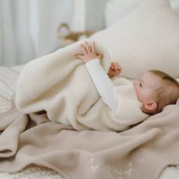 Merino Wool Baby Sleep Bag, White Color Sleeping Sack, Baby Wearable Blanket, Extremely Soft, Perfect For Newborn, Great Gift, Up To 7 Months - thumbnail 1