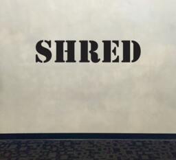 Wall Decal For Gym, Fitness Decal, Classroom Decor, Shred Stencil Font Gym - thumbnail 1