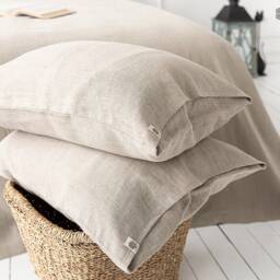 Rustic Linen Pillow Sham - Heavier Cushion - Natural Pillow - Decorative Bedding - thumbnail 4