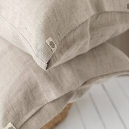 Rustic Linen Pillow Sham - Heavier Cushion - Natural Pillow - Decorative Bedding - thumbnail 3
