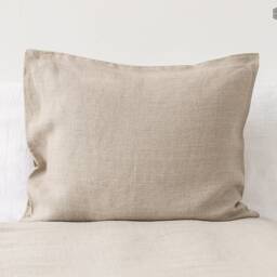 Rustic Linen Pillow Sham - Heavier Cushion - Natural Pillow - Decorative Bedding - thumbnail 2