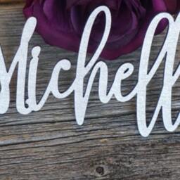 Custom Large Wooden Name Sign Wall Decor 13 Inches 30 cm Jesus Signs Wedding Any Name Large Laser Cut Decor - thumbnail 2