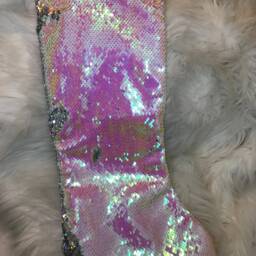Merry Christmas Stocking Glitter Flip Sequin Holiday Stockings Gift - thumbnail 2
