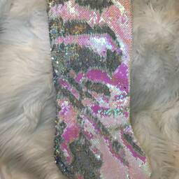 Merry Christmas Stocking Glitter Flip Sequin Holiday Stockings Gift - thumbnail 3