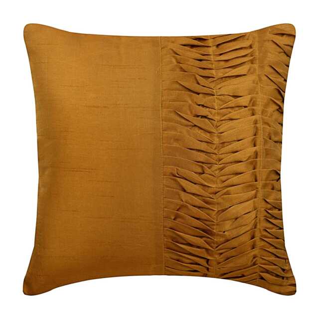 "Decorative Pintuck, Textured, Striped Gold Brown Pillow Sham 24""x24""/26""x26" - image 1