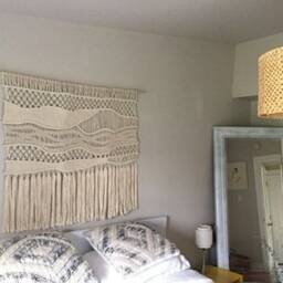 Boho Macrame Headboard Woven Wall Art Decor - 40x40 Inch - thumbnail 3