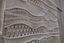 Boho Macrame Headboard Woven Wall Art Decor - 40x40 Inch - thumbnail 1