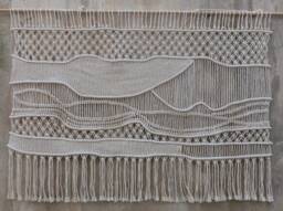 Boho Macrame Headboard Woven Wall Art Decor - 40x40 Inch - thumbnail 2